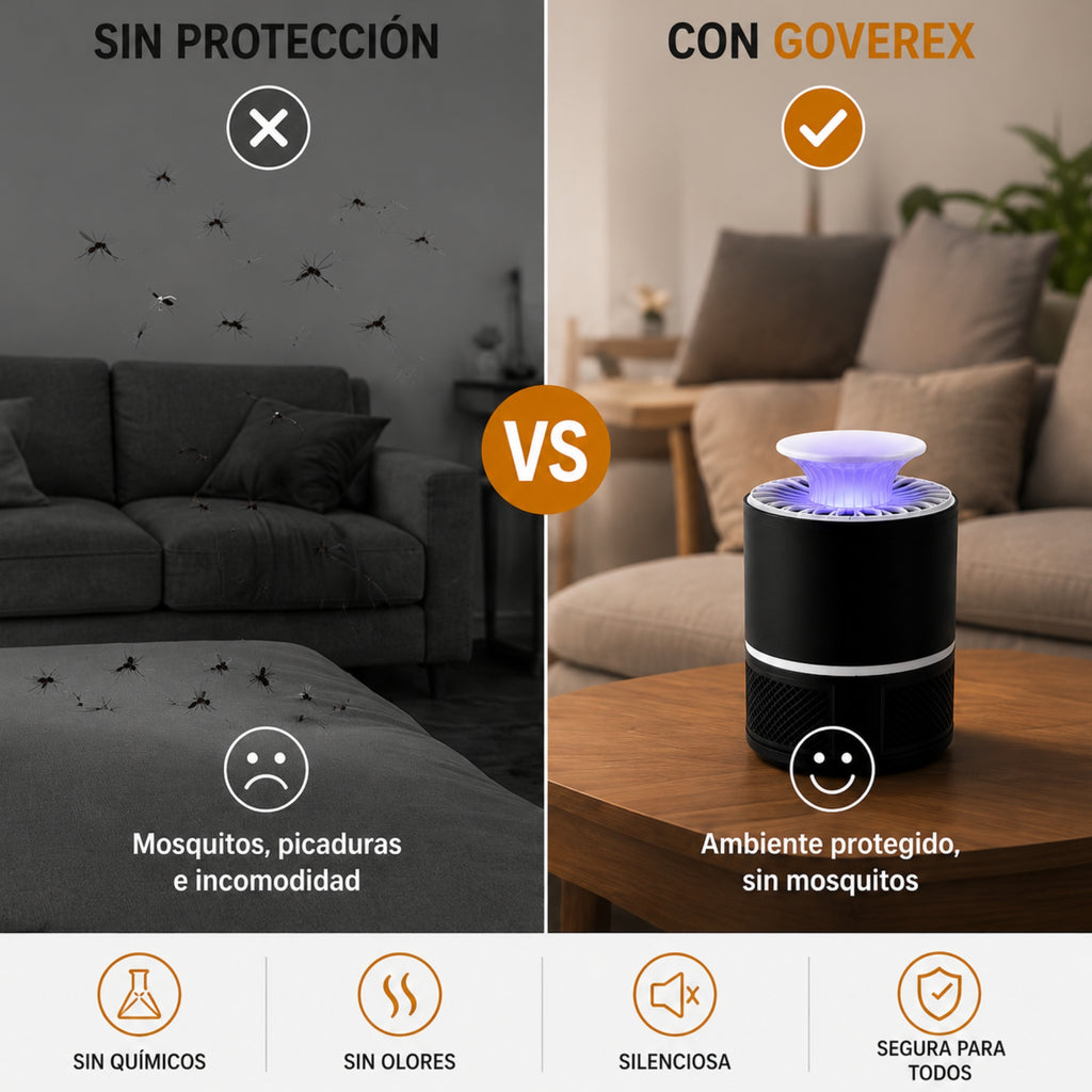 Lámpara antimosquitos por succión